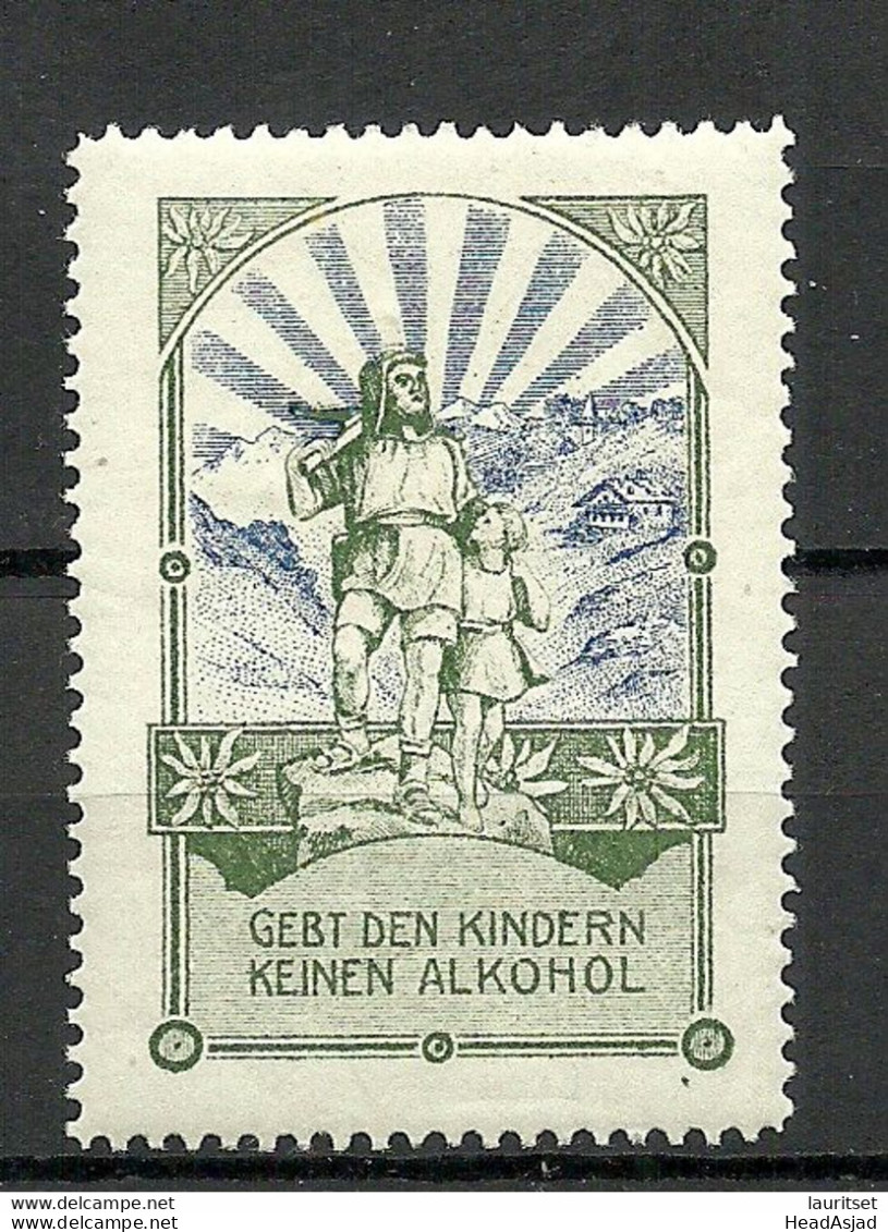 Schweiz Switzerland ? Ca 1910 Gebt Den Kindern Kein Alkohol Vignette Propagandamarke Wilhelm Tell * - Unused Stamps