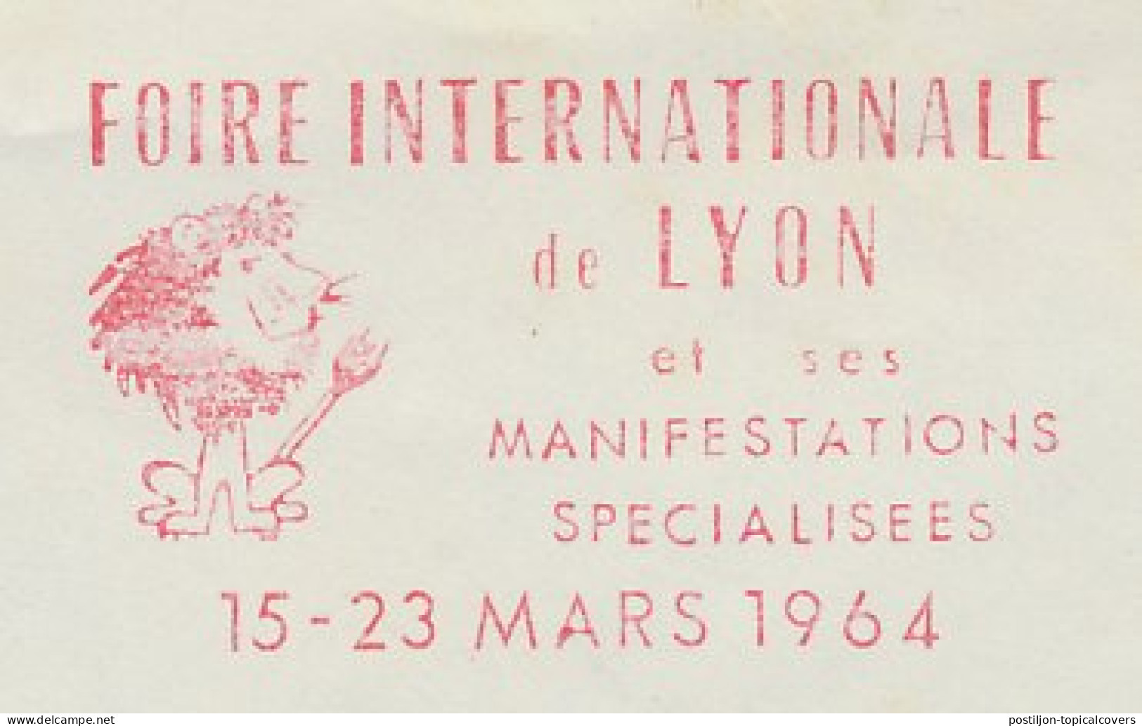 Meter Cover France 1964 International Fair Lyon - Lion - Non Classés