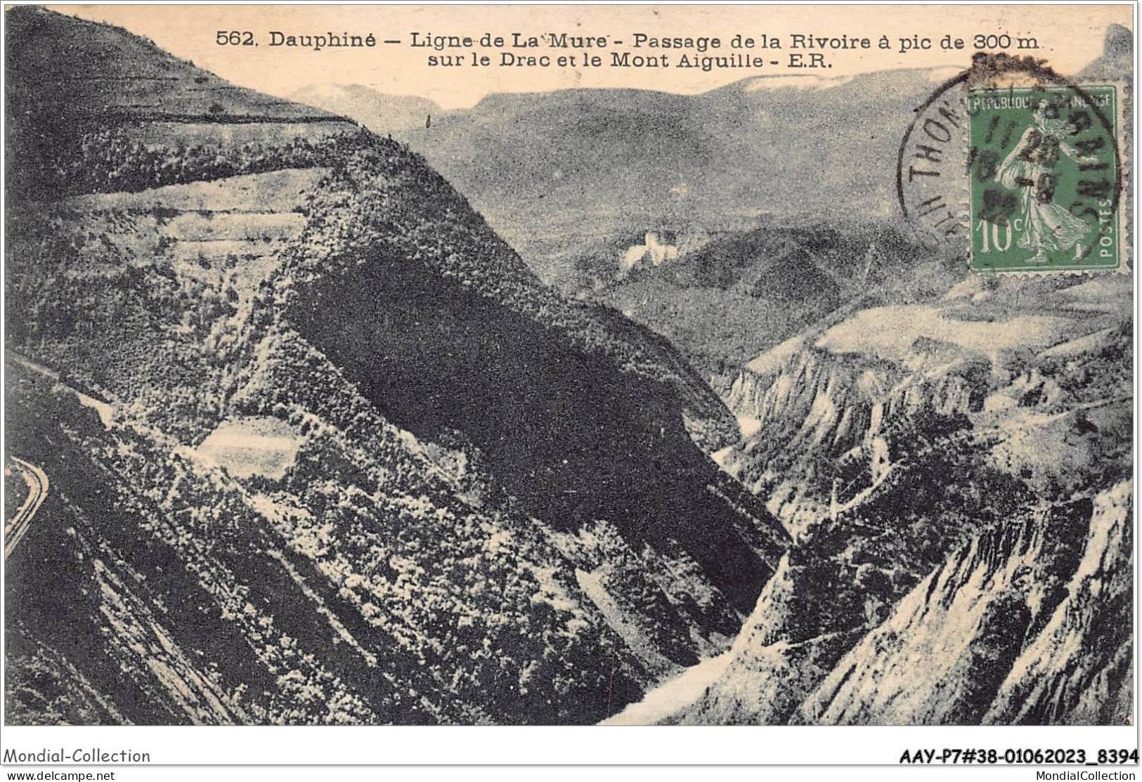 AAYP7-38-0656 - LIGNE-DE-LA-MURE - Passage De La Rivoire A Pic De 300M-Sur Le Drac Et Le Mont Aiguille - La Mure