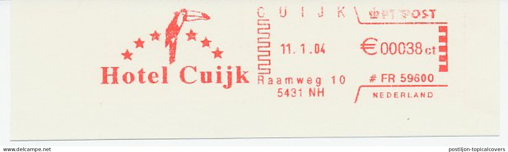 Meter Cut Netherlands 2004 Bird - Toucan - Sonstige & Ohne Zuordnung