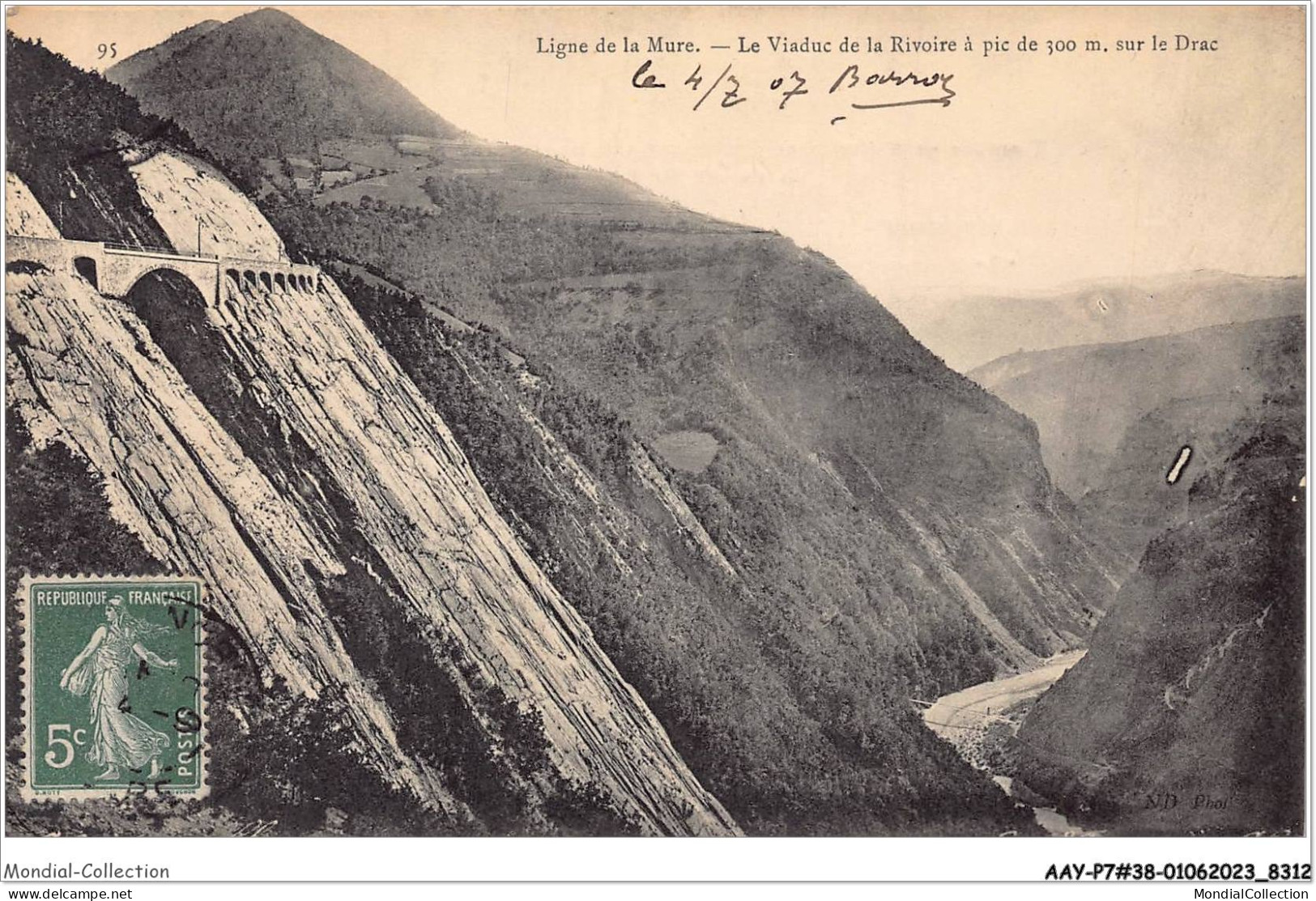 AAYP7-38-0615 - LIGNE-DE-LA-MURE - Le Viaduc De La Rivoire A Pic - Sur Le Drac - La Mure
