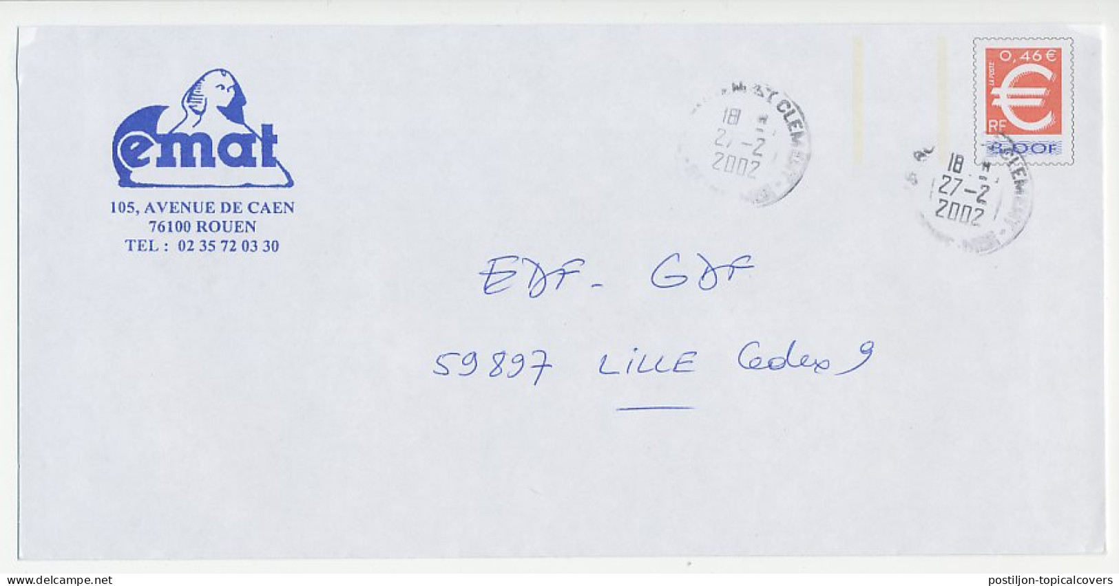 Postal Stationery / PAP France 2002 Sphinx - Egyptologie