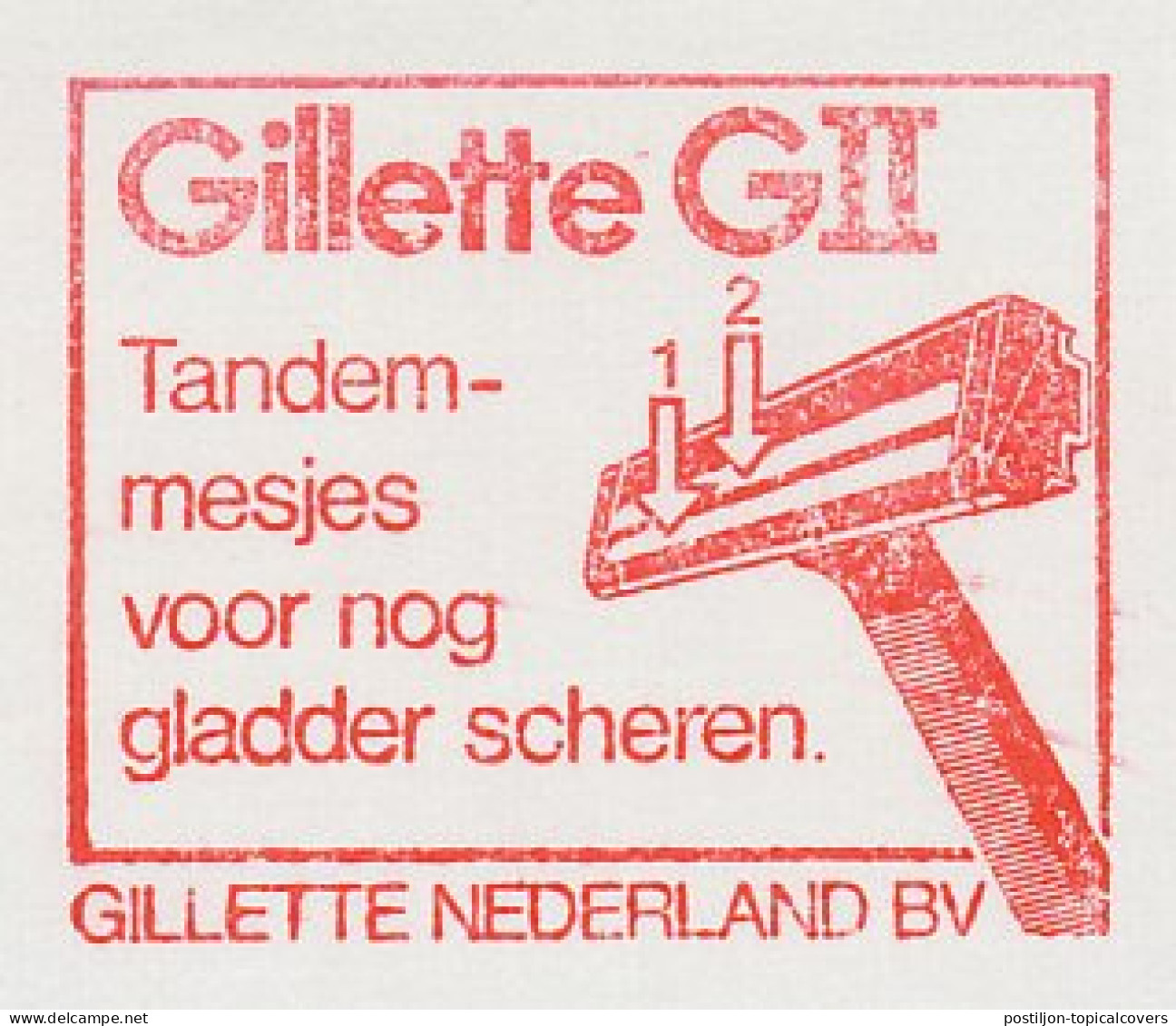 Meter Cut Netherlands 1976 Razor - Gilette GII - Other & Unclassified