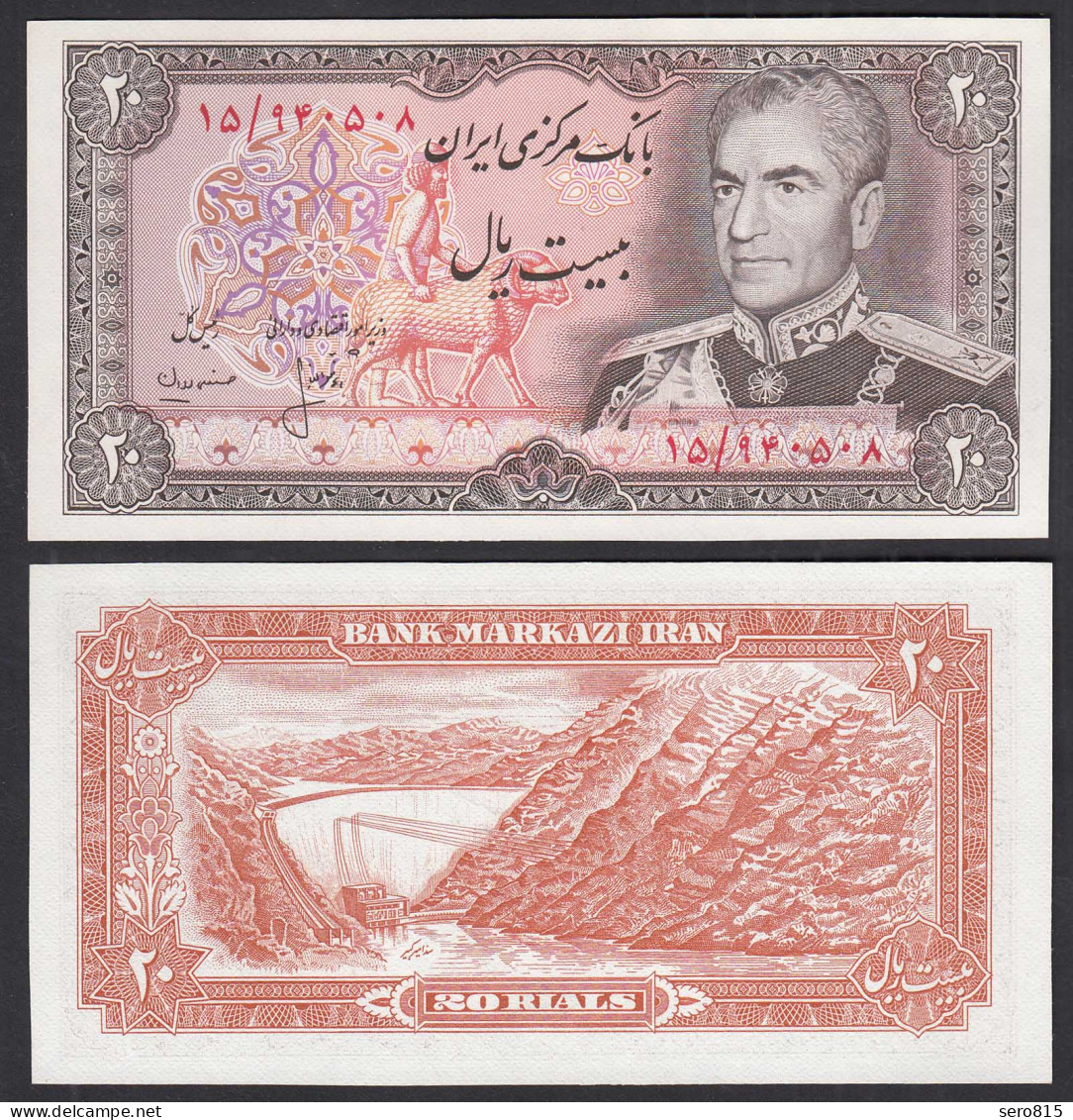 IRAN - Persien 20 RIALS (1974-79) Pick 100a UNC (1) Schah Reza Pahlavi  (31854 - Autres - Asie
