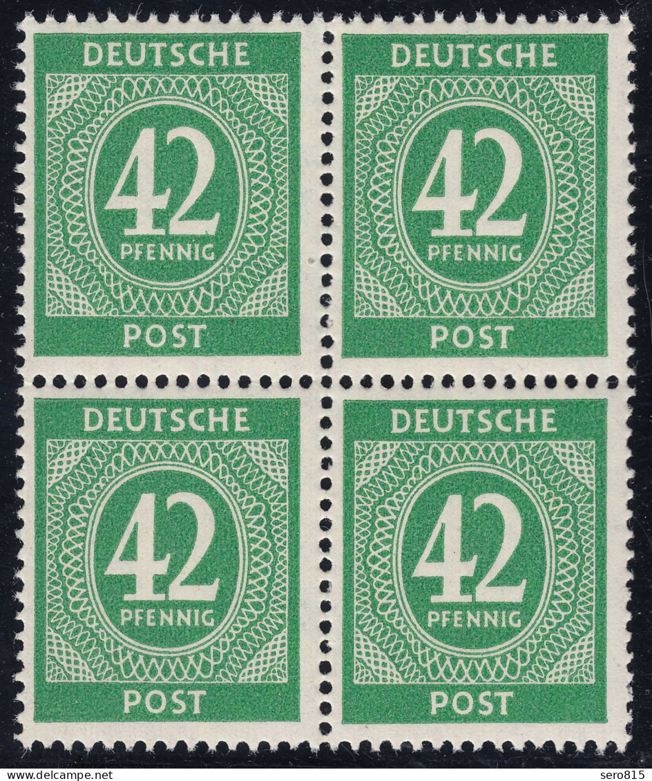 Alliierte Besetzung Mi.930 Deutschland 42 Pfg.1946 Postfrisch 4er Block   (22353 - Other & Unclassified