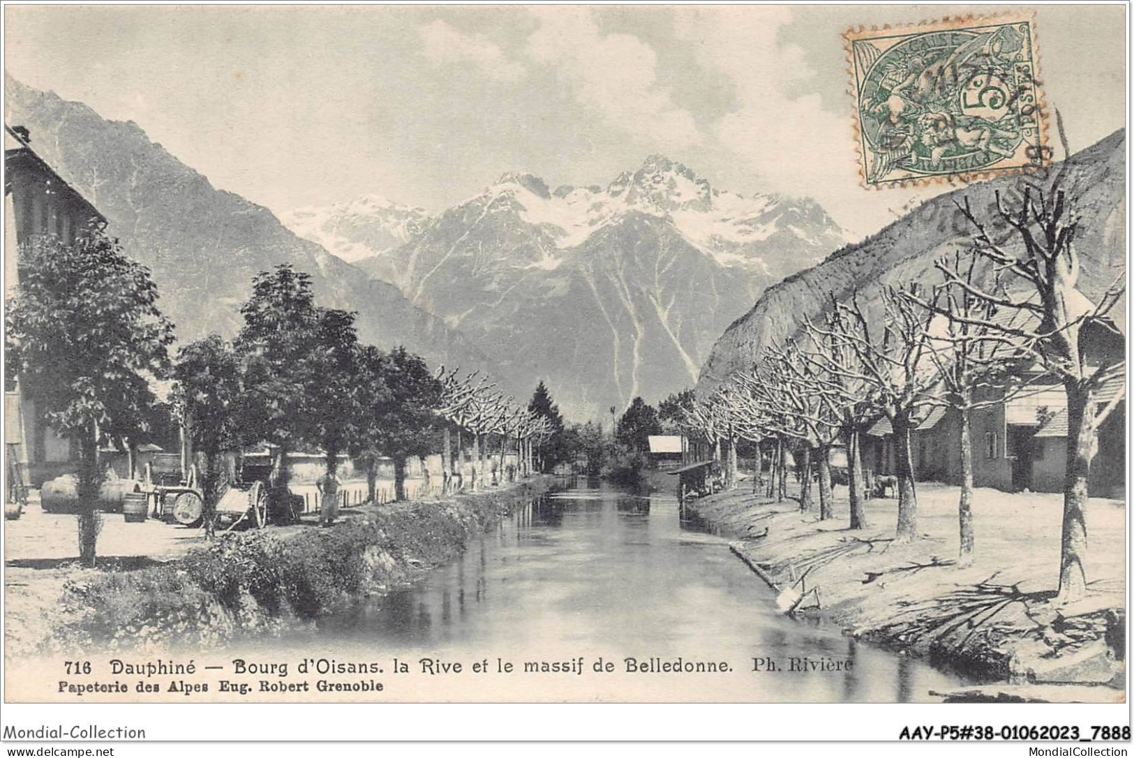 AAYP5-38-0402 - BOURG-D'OISANS - La Rive Et Le Massif DE BELLEDONNE - Bourg-d'Oisans