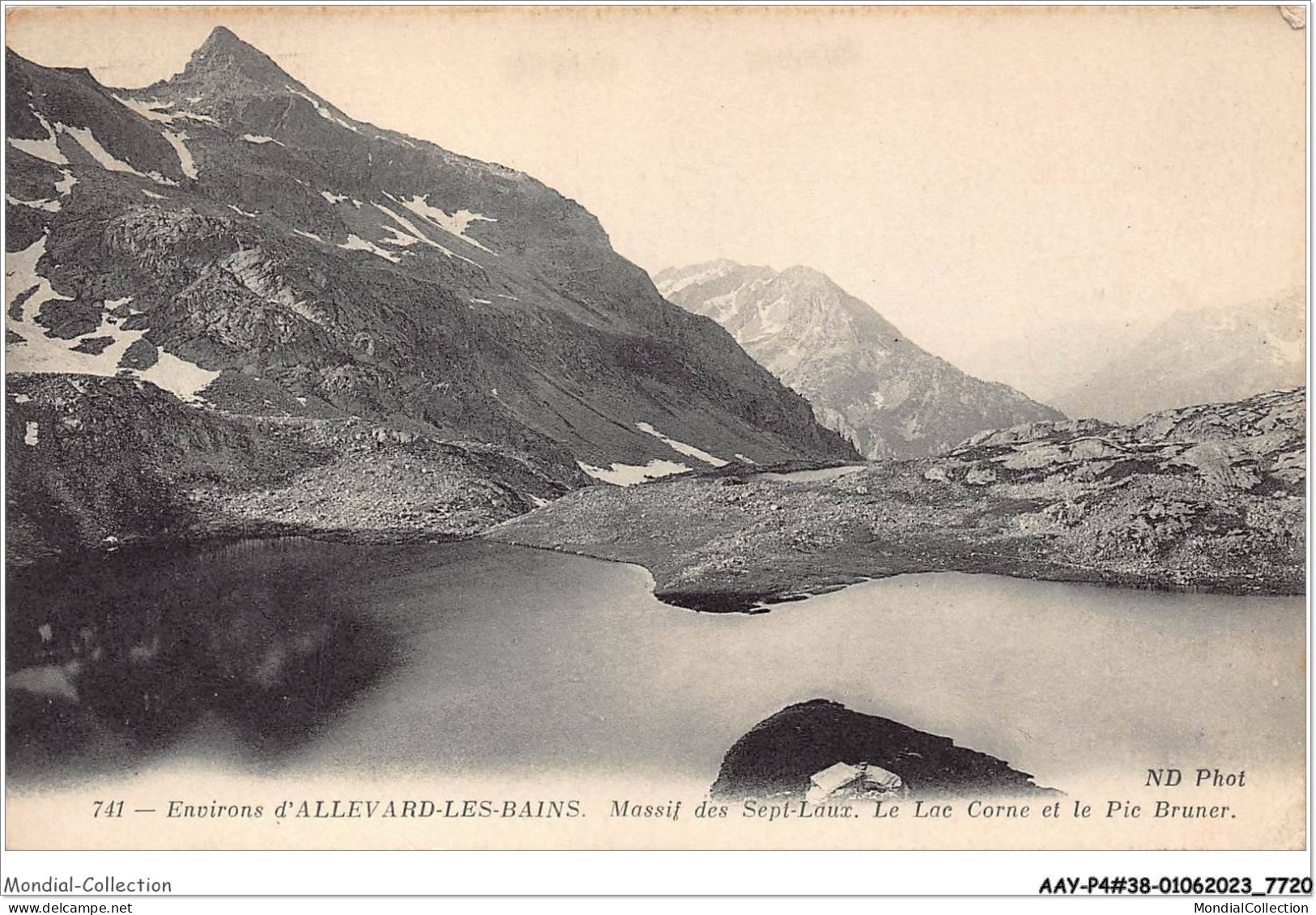 AAYP4-38-0320 - Environs D'ALLEVARD-LES-BAINS - Massif Des Sept-Laux - Le Lac Corne Et Le Pic Bruner - Allevard