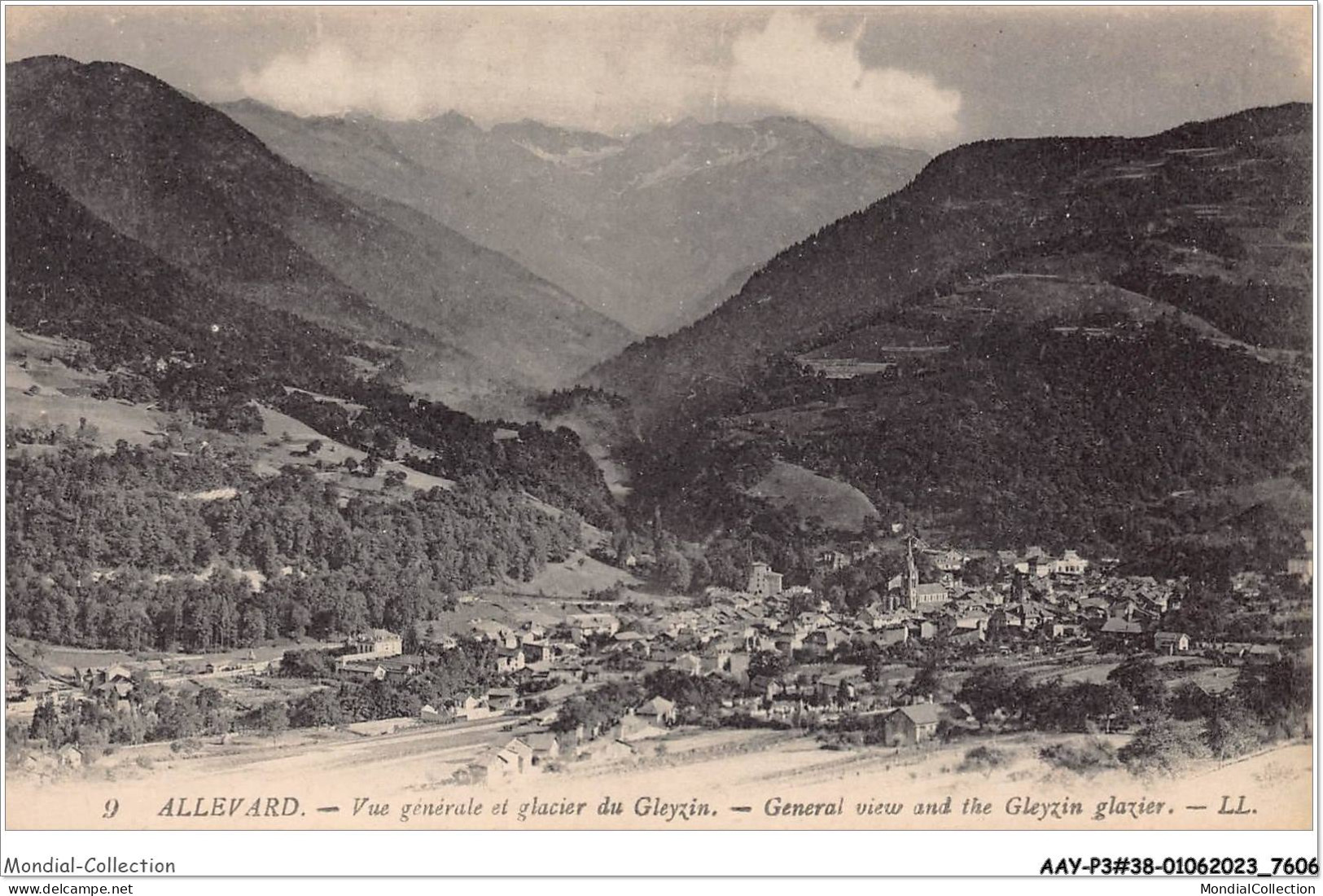 AAYP3-38-0263 - ALLEVARD - Vue Generale Et Glacier Du Gleyzin  - Allevard