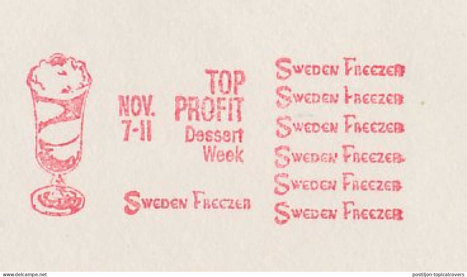 Meter Cover USA 1960 Top Profit - Dessert Week - Sween Freezer - Alimentation