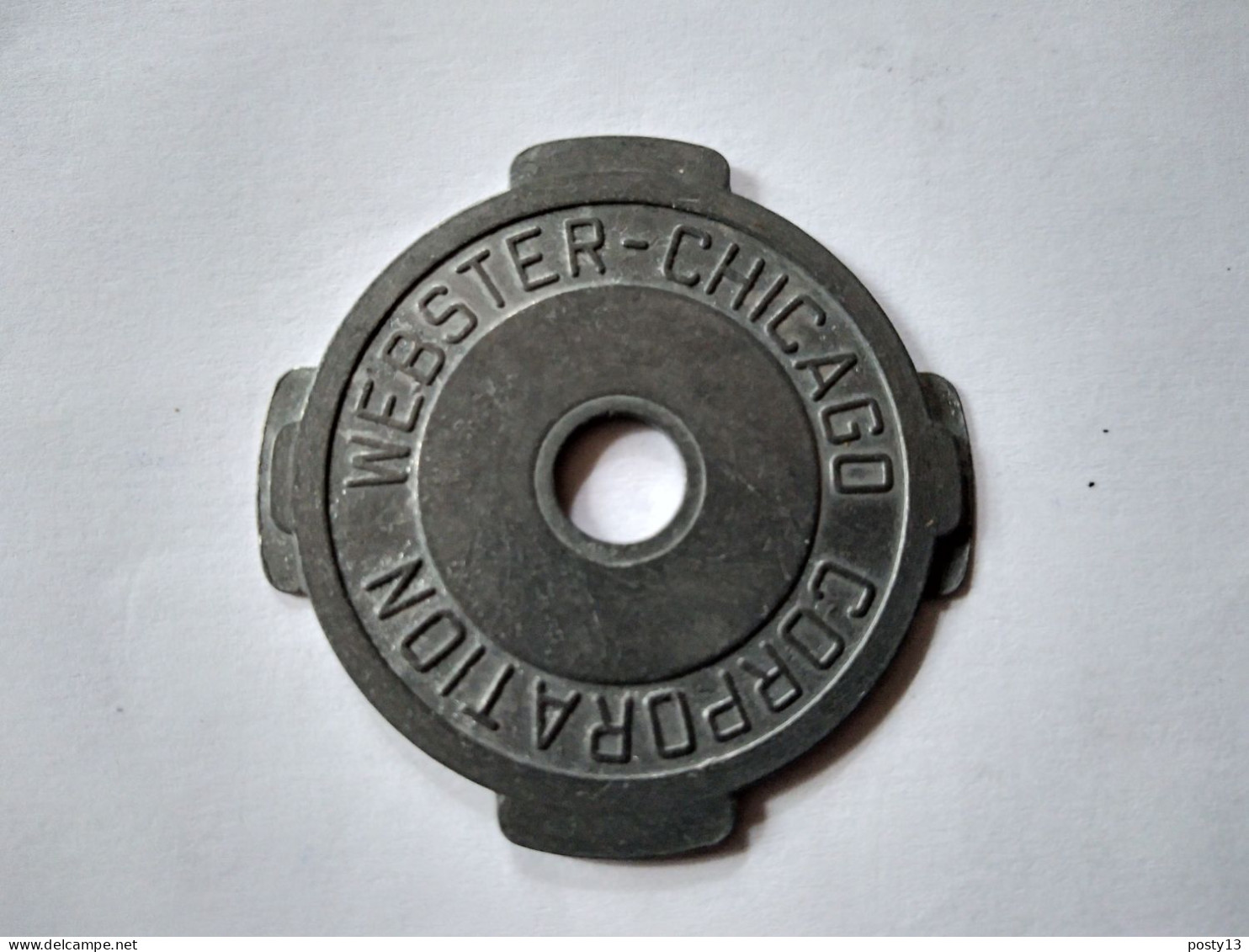 Token Adaptateur Vinyl 45 Tr/min. En Métal - Webster Corporation Chicago - 1950 -  BE - Professionnels/De Société