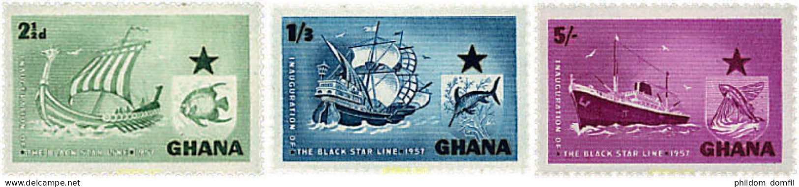 89389 MNH GHANA 1957 COMPAÑIA MARITIMA BLACK STAR LINE - Ghana (1957-...)