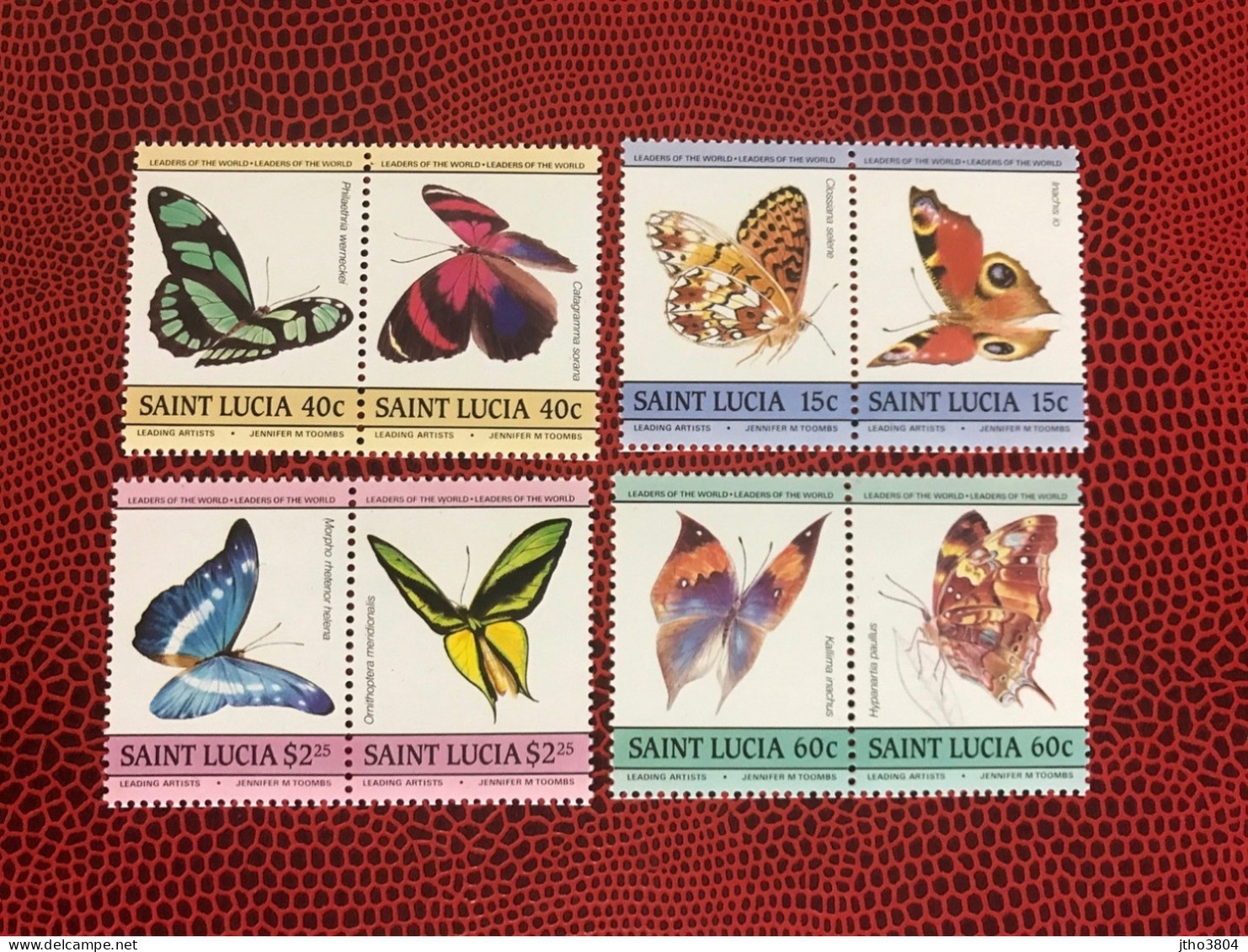 SAINTE LUCIE 1985 8v Neuf MNH ** Mi 732 / 739  Mariposa Butterfly Borboleta Schmetterlinge Farfalla SAINT LUCIA - Butterflies