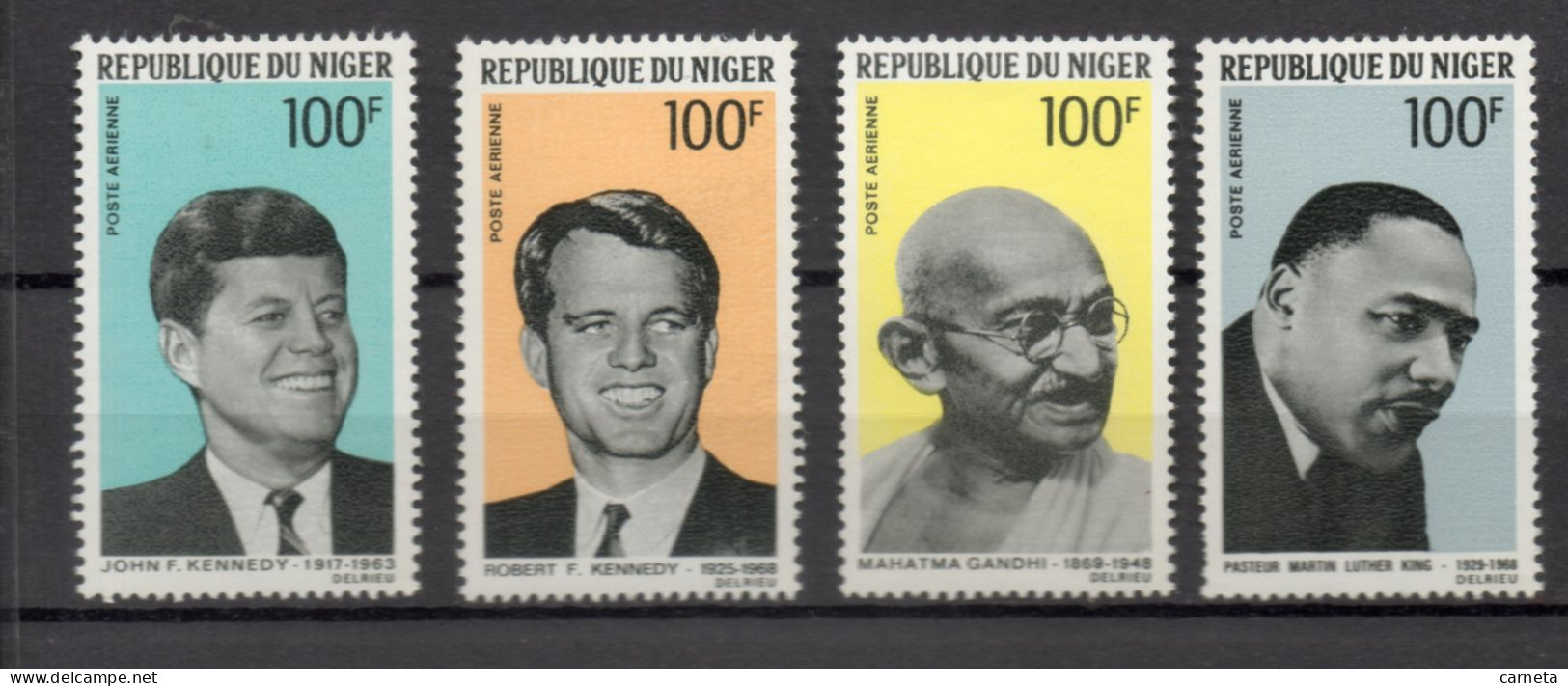 NIGER  PA  N° 94 à 97     NEUFS SANS CHARNIERE  COTE 7.00€   GANDHI KENNEDY LUTHER KING  VOIR DESCIPTION - Niger (1960-...)