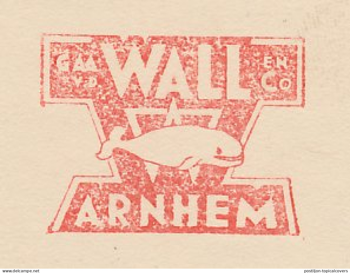 Meter Card Netherlands 1933 Whale - Arnhem - Other & Unclassified