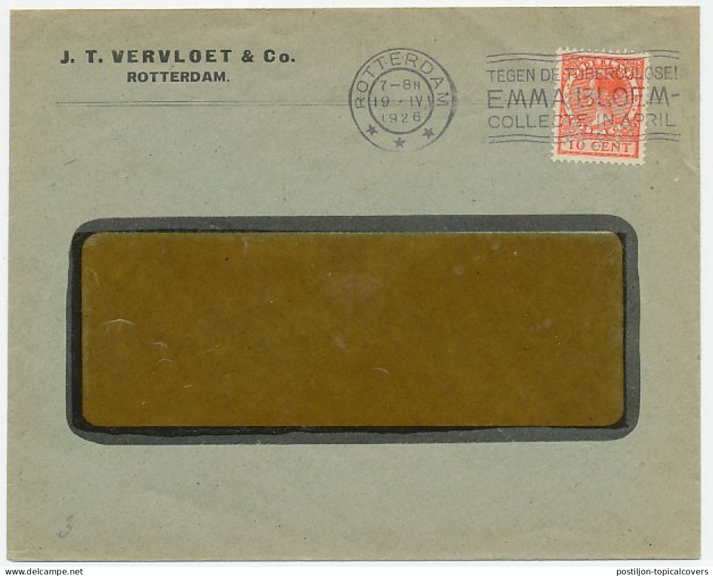 Perfin Verhoeven 348 - J.T.V.&Co - Rotterdam 1926 - Unclassified