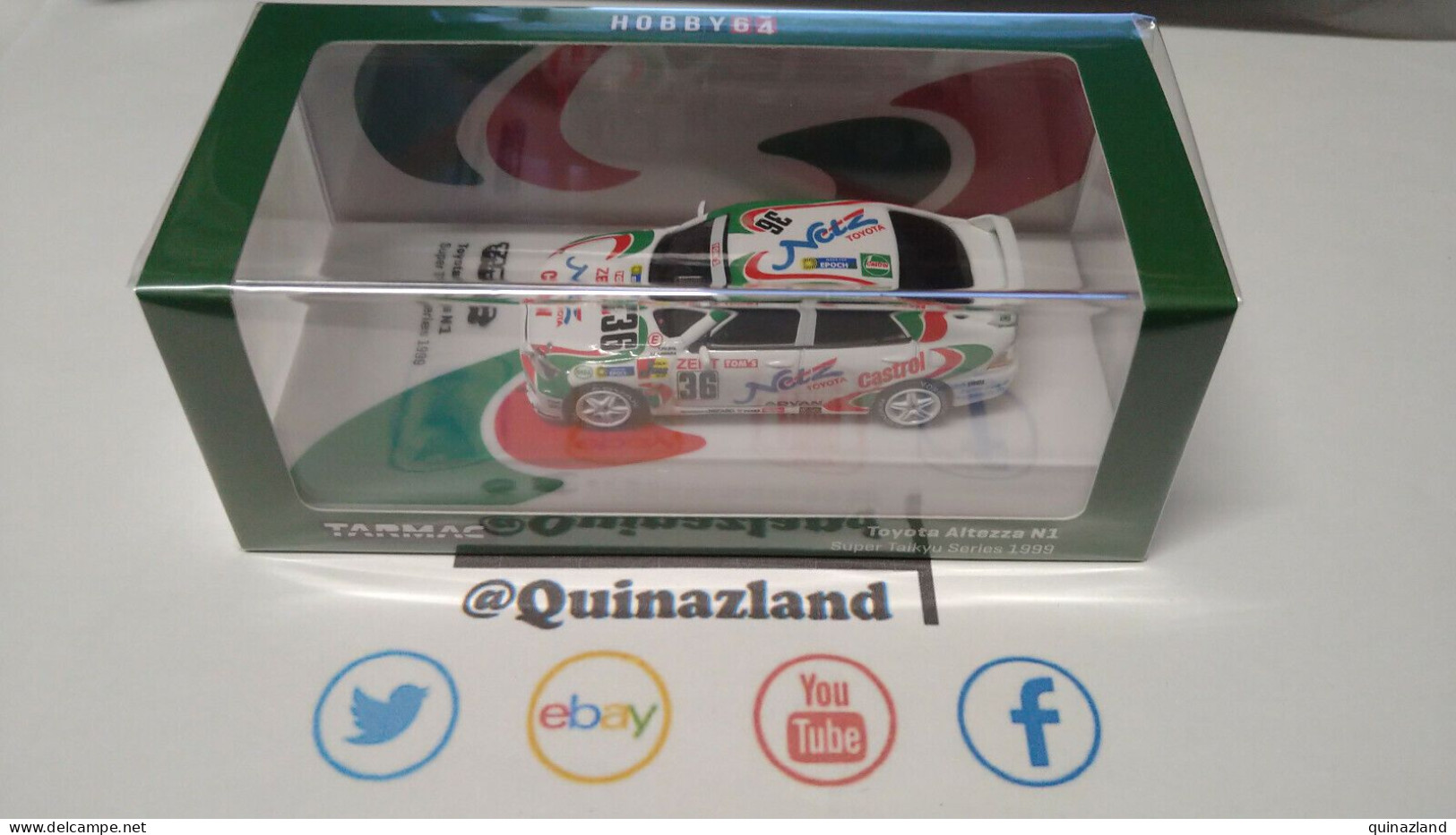 Tarmac 1999 Toyota Altezza #36 N1 Super Taikyu Series, White/green - Sonstige & Ohne Zuordnung