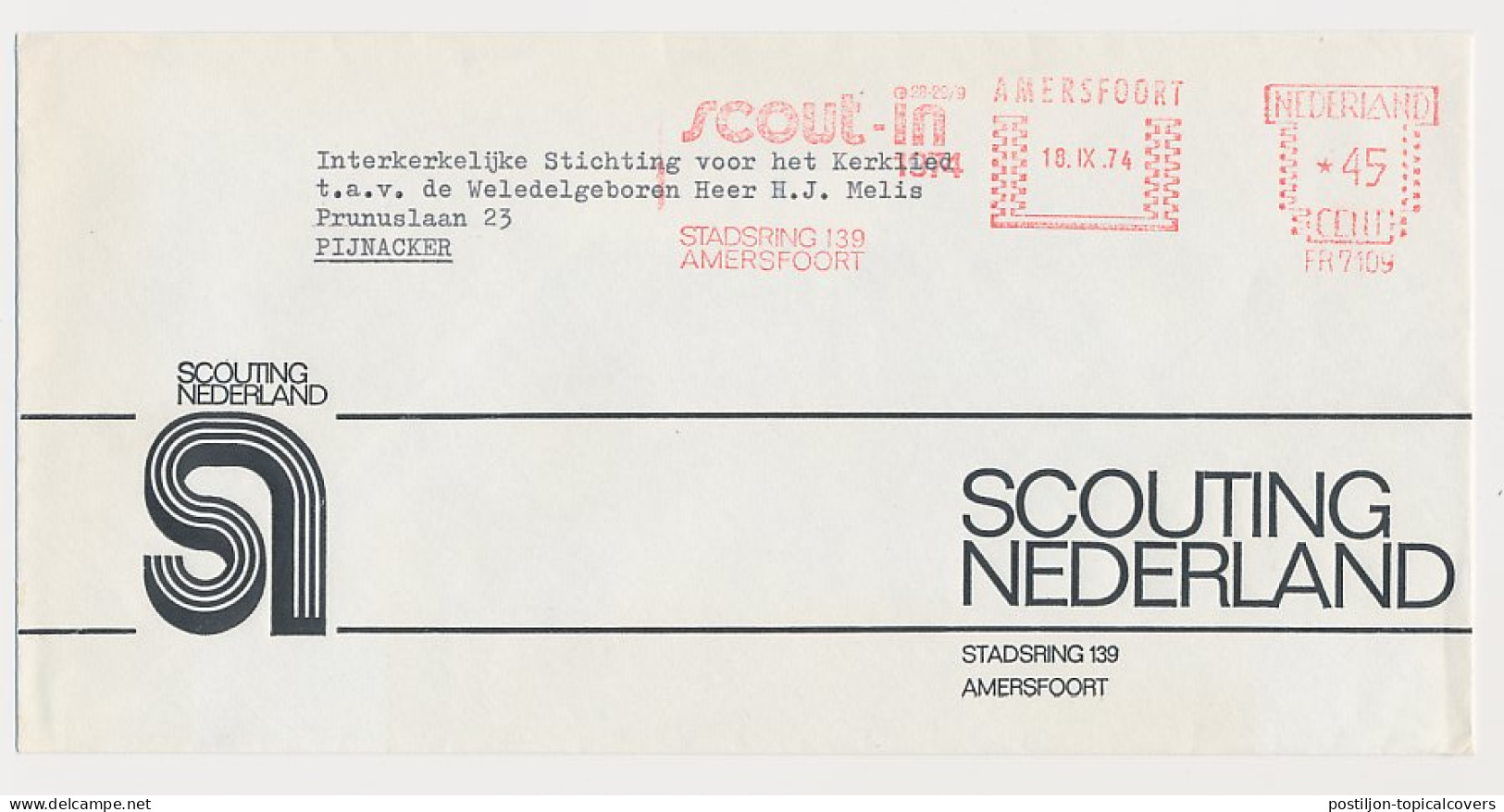 Meter Cover Netherlands 1974 Scout-In 74 Amersfoort - Sonstige & Ohne Zuordnung