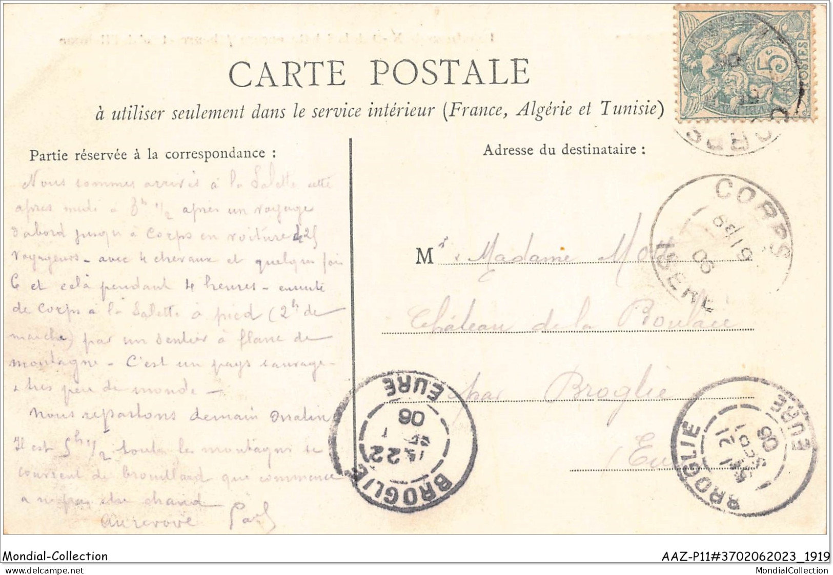 AAZP11-37-0963 - Pelerinage De NOTRE DAME DE LA SALETTE - Col De L'Homme - La Salette
