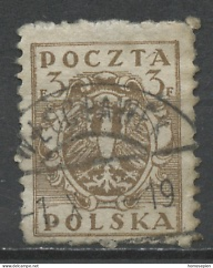 Pologne - Poland - Polen 1919 Y&T N°159 - Michel N°101 (o) - 3f Aigle National - Used Stamps