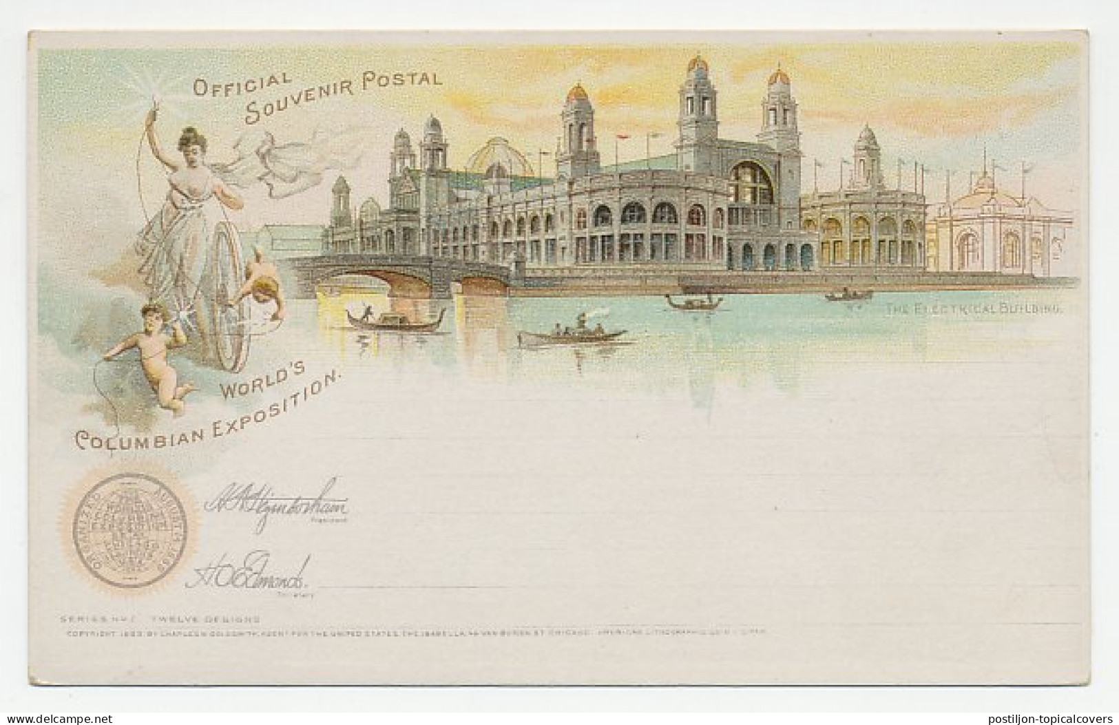 Postal Stationery USA 1893 Worlds Columbian Exposition - The Electric Building - Light Bulb - Elektriciteit