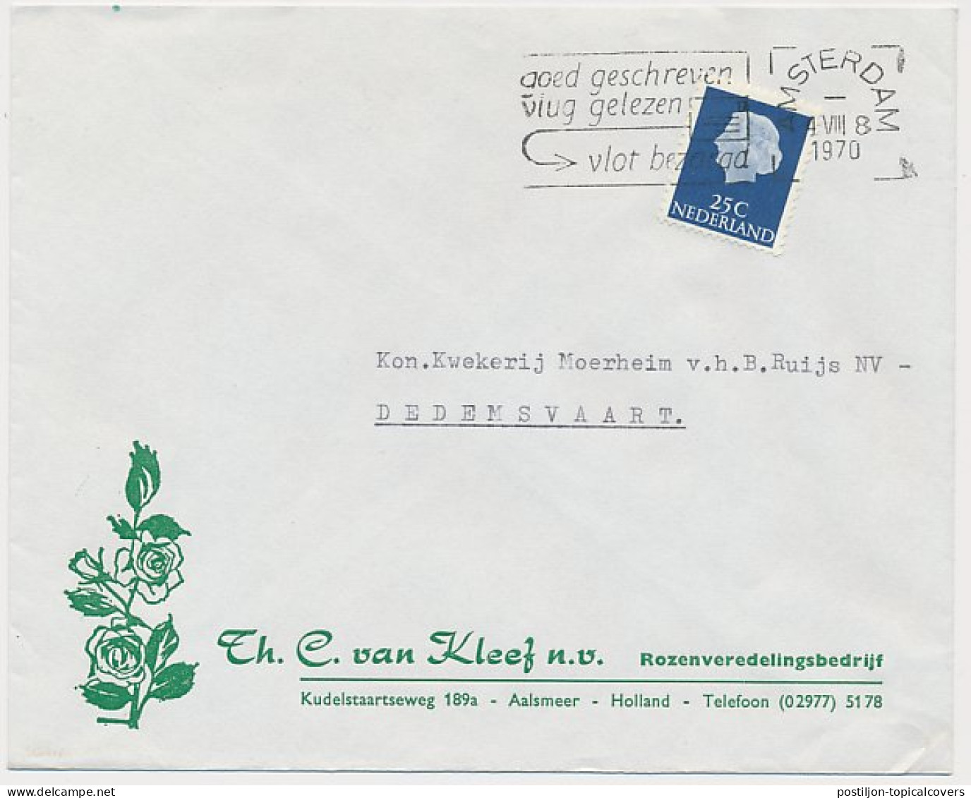 Firma Envelop Aalsmeer 1970 - Rozenveredelingsbedrijf - Unclassified