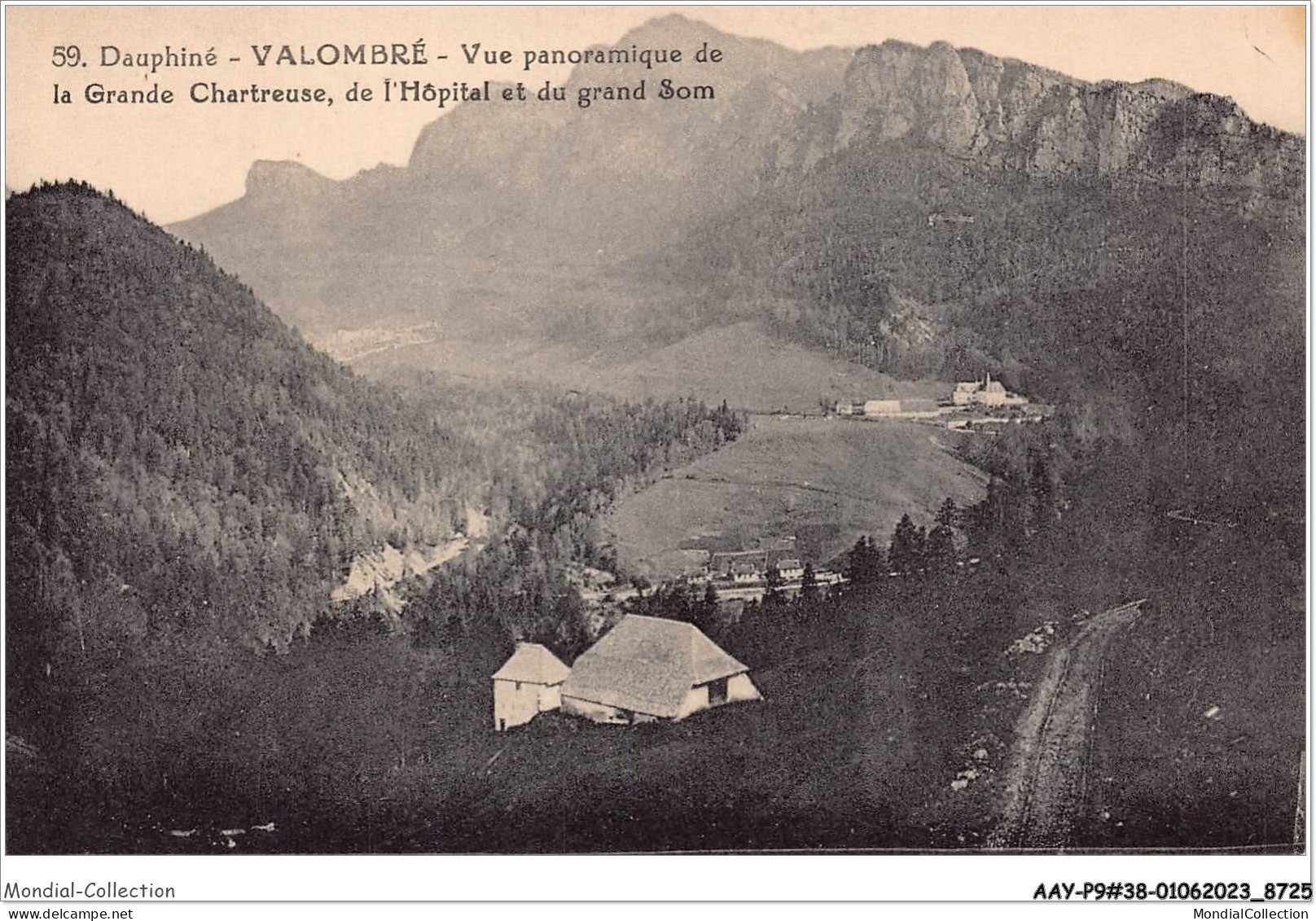 AAYP9-38-0821 - Valombré - Vue Panoramique De La GRANDE-CHARTREUSE De L'Hopital- Et Du Grand Som - Chartreuse