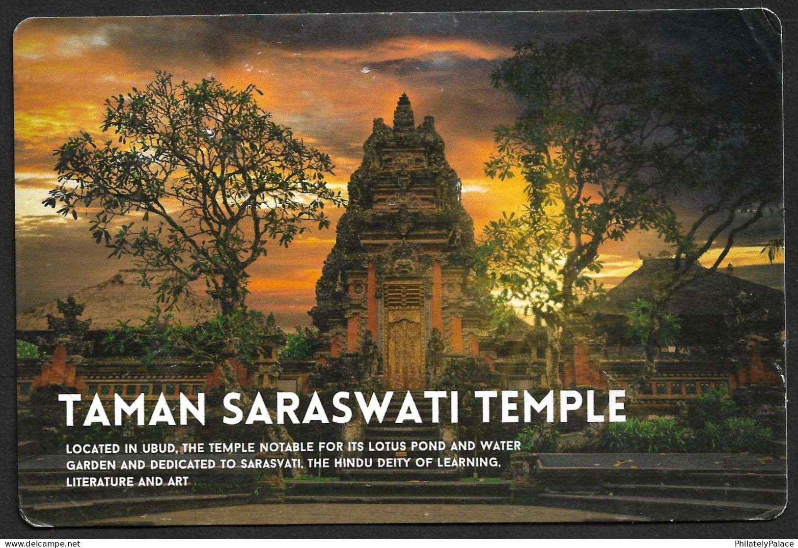 Indonesia 2024 Taman Saraswati,Bali,Water Palace,Hindu Temple, Architecture, Postcard,Address To India (**) Indien Inde - Indonesien