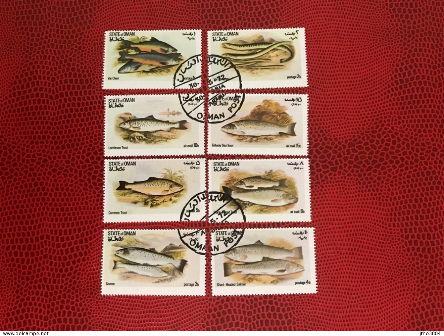 OMAN UAE 1972 8v Used  Mi Pez Fish Peixe Fisch Pesce Poisson UNITED ARAB EMIRATES - Poissons
