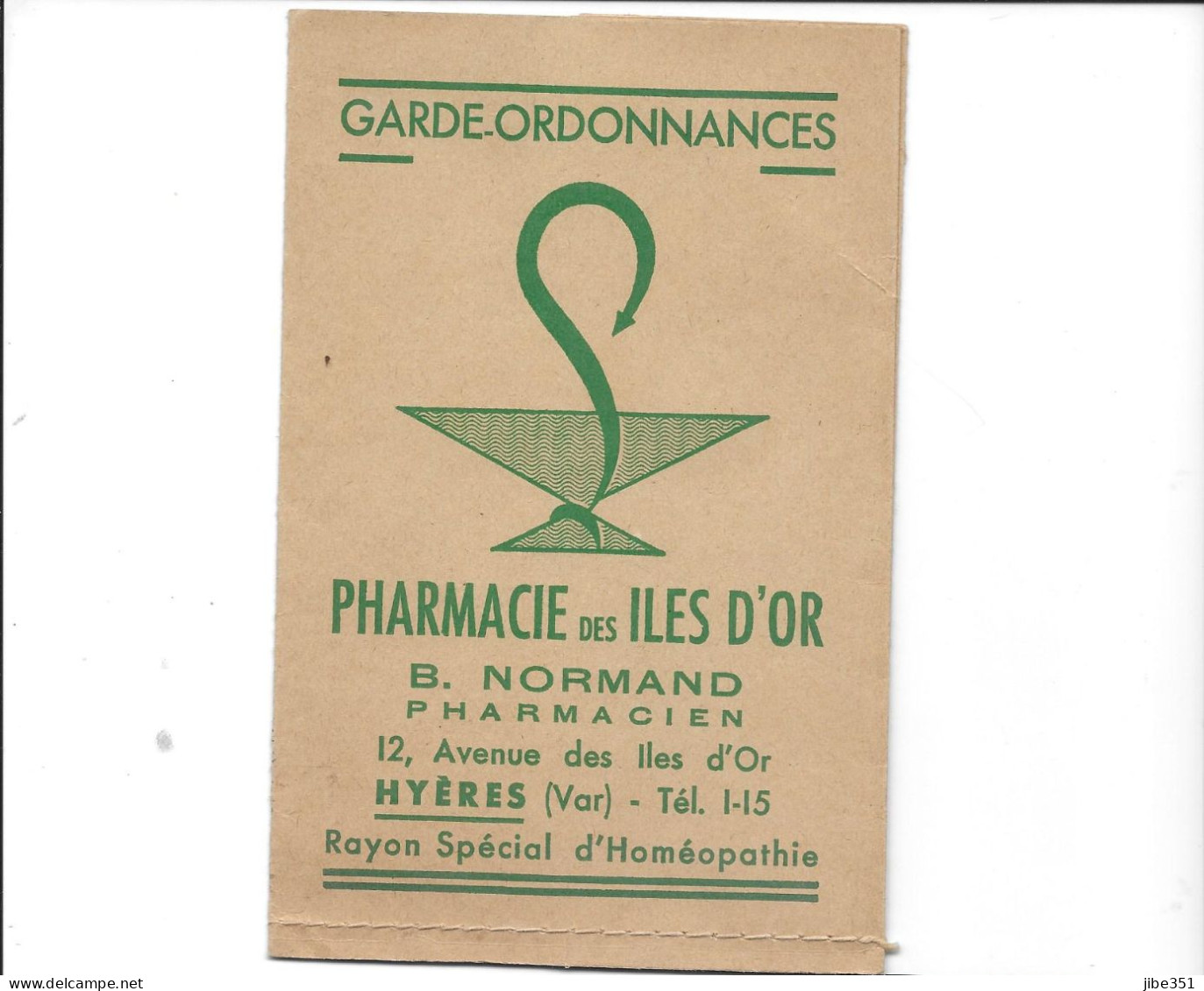 Garde Ordonnances  Pharmacie Des Iles D'or Hyères - Werbung