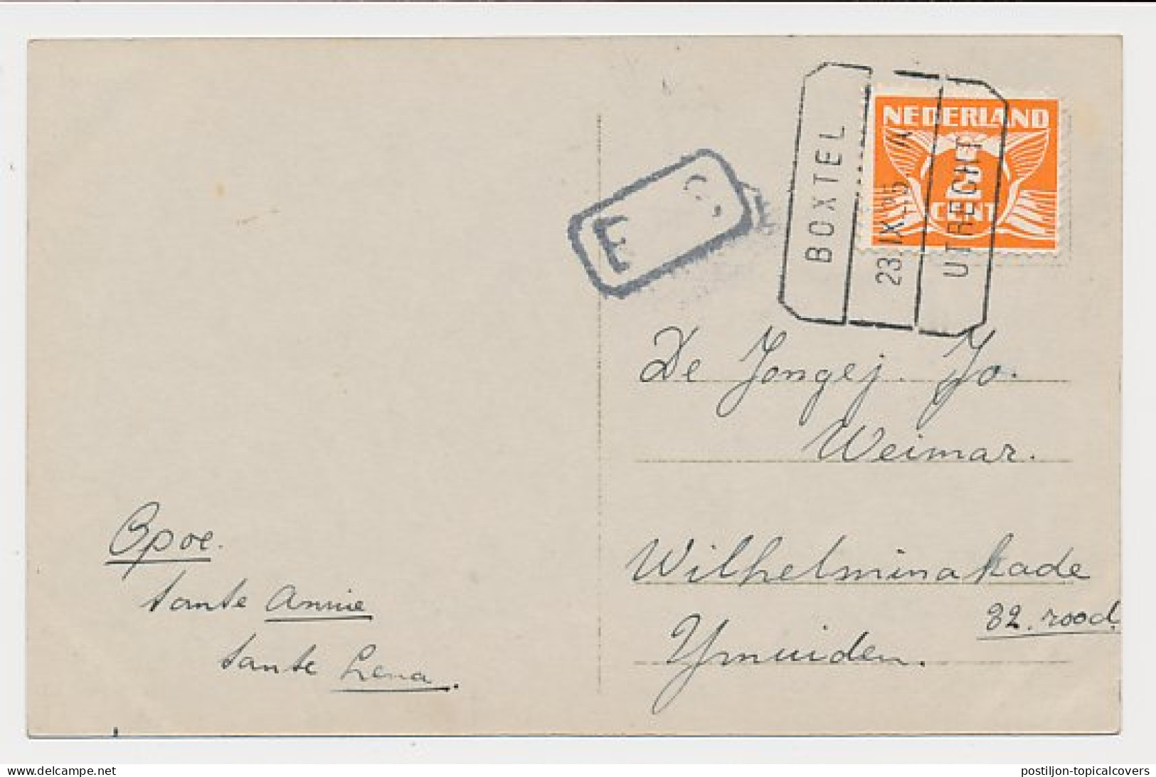 Treinblokstempel : Boxtel - Utrecht A 1925 - Unclassified