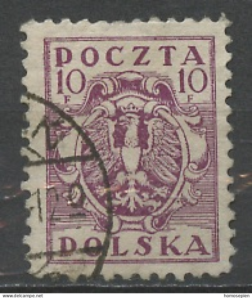 Pologne - Poland - Polen 1919 Y&T N°161 - Michel N°103 (o) - 10f Aigle National - Used Stamps