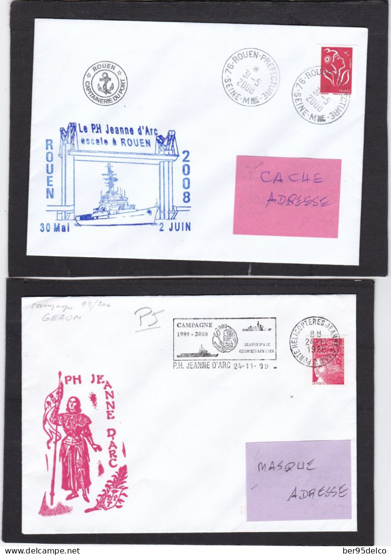 PORTE HELICOPTERES JEANNE D'ARC 41 ENVELOPPES+ 5 C.P (dont 3 Ayant Voyagées)+VOIR DESCRITION - Matasellos Conmemorativos