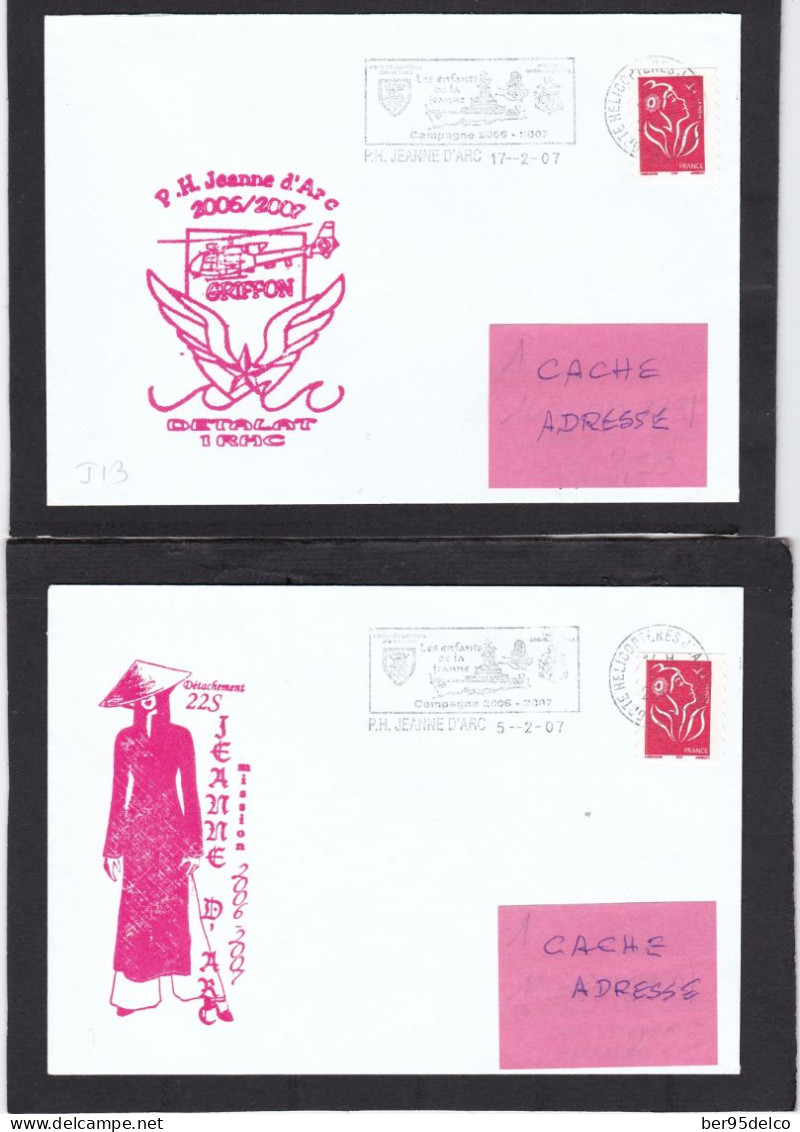 PORTE HELICOPTERES JEANNE D'ARC 41 ENVELOPPES+ 5 C.P (dont 3 Ayant Voyagées)+VOIR DESCRITION - Commemorative Postmarks