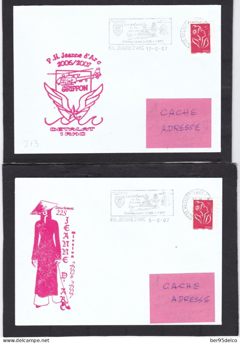 PORTE HELICOPTERES JEANNE D'ARC 41 ENVELOPPES+ 5 C.P (dont 3 Ayant Voyagées)+VOIR DESCRITION - Commemorative Postmarks