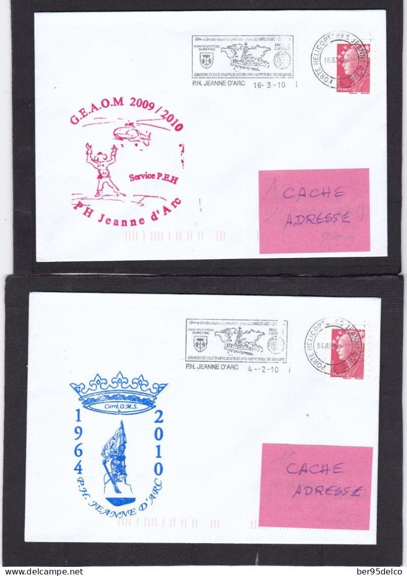 PORTE HELICOPTERES JEANNE D'ARC 41 ENVELOPPES+ 5 C.P (dont 3 Ayant Voyagées)+VOIR DESCRITION - Commemorative Postmarks