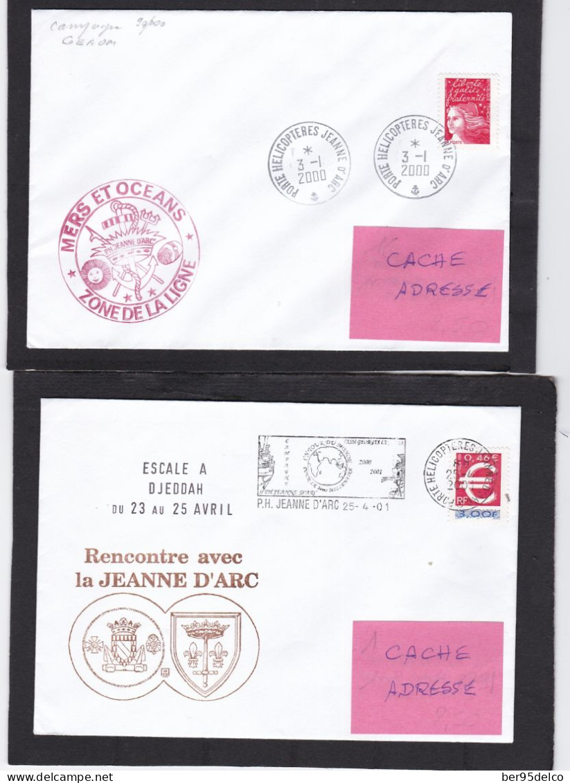 PORTE HELICOPTERES JEANNE D'ARC 41 ENVELOPPES+ 5 C.P (dont 3 Ayant Voyagées)+VOIR DESCRITION - Cachets Commémoratifs
