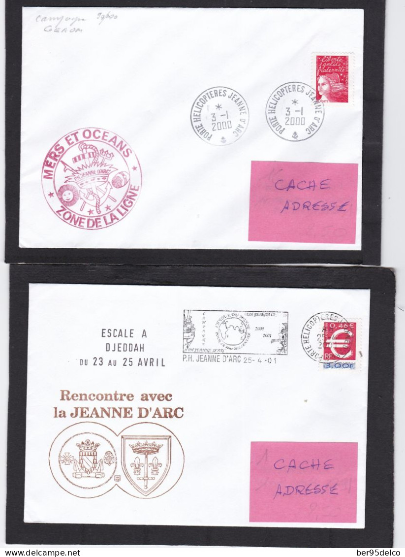 PORTE HELICOPTERES JEANNE D'ARC 41 ENVELOPPES+ 5 C.P (dont 3 Ayant Voyagées)+VOIR DESCRITION - Matasellos Conmemorativos