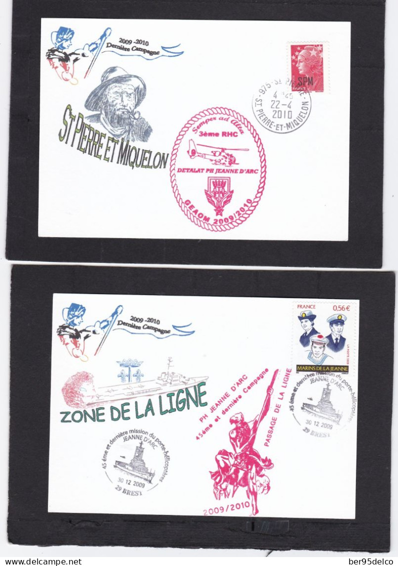 PORTE HELICOPTERES JEANNE D'ARC 41 ENVELOPPES+ 5 C.P (dont 3 ayant voyagées)+VOIR DESCRITION