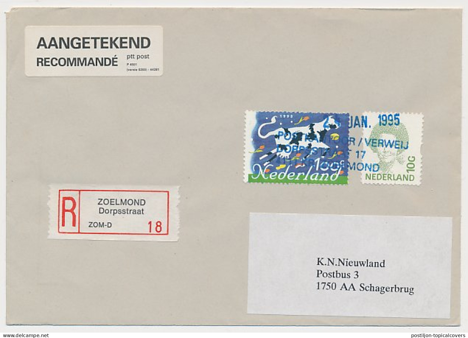 MiPag / Mini Postagentschap Aangetekend Zoelmond 1995 - Unclassified