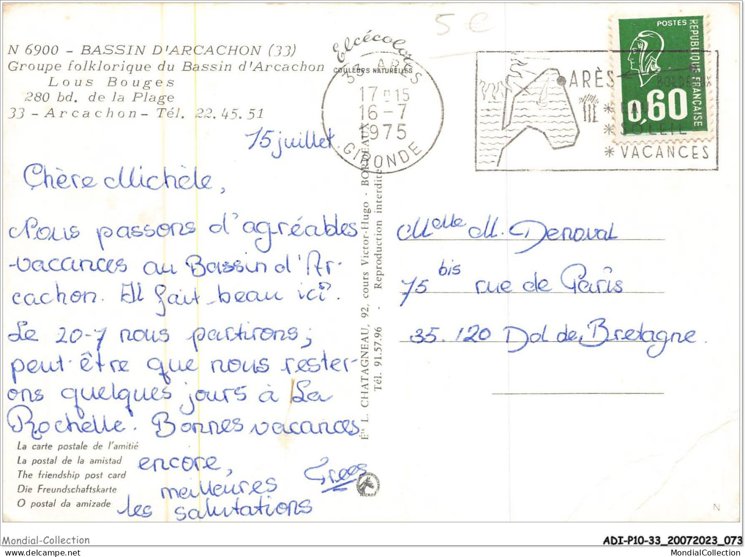 ADIP10-33-0886 - Bassin D'ARCACHON - Groupe Folklorique Du Bassin D'arcachon - Lous Bouges  - Arcachon