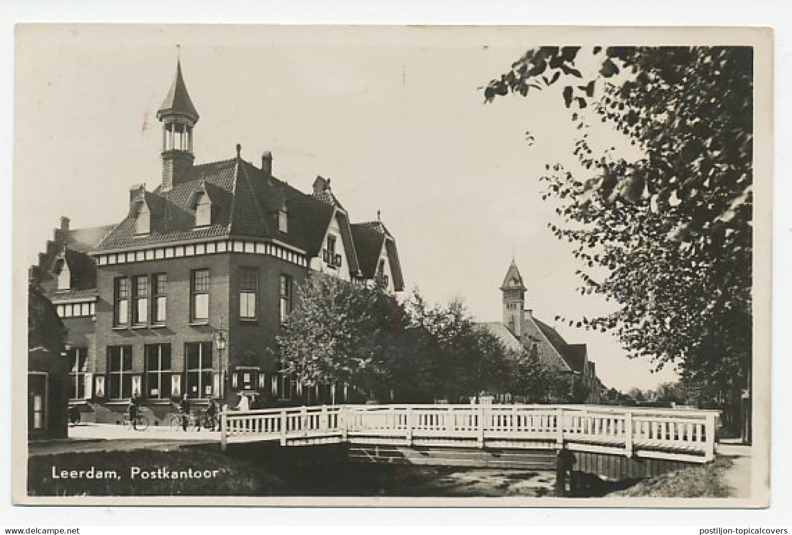 Prentbriefkaart Postkantoor Leerdam1947 - Other & Unclassified