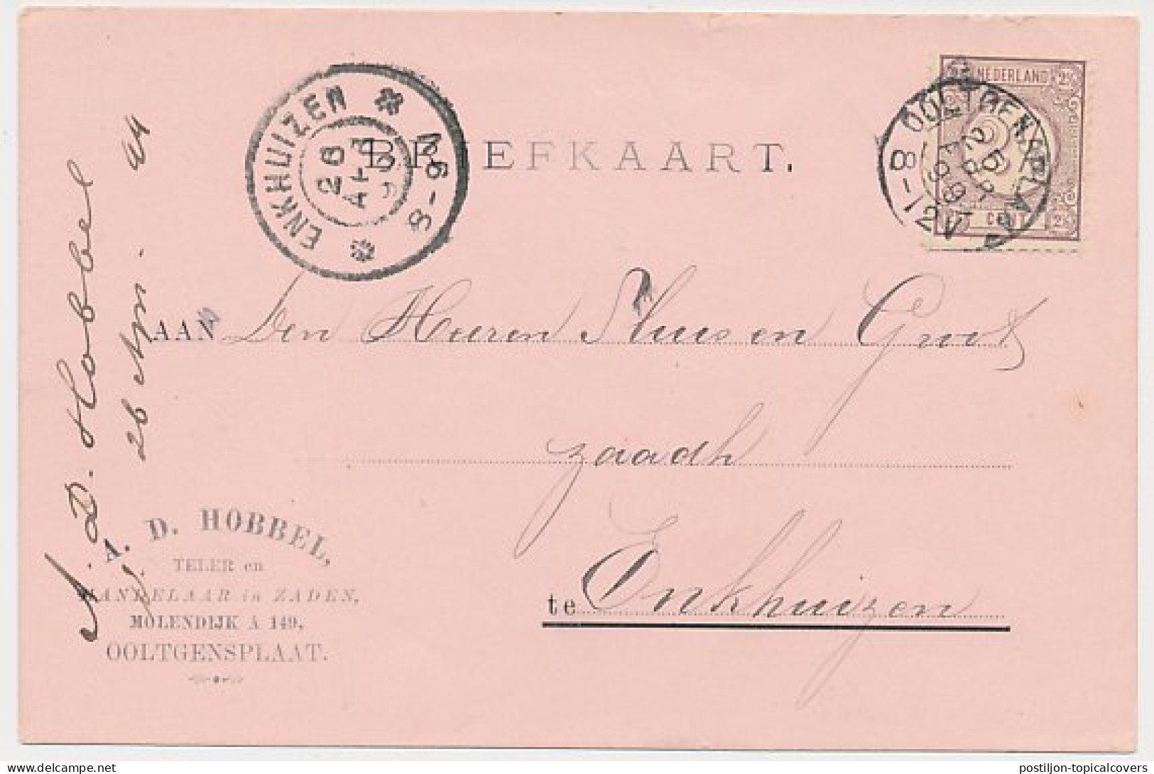 Kleinrondstempel Ooltgensplaat 1899 - Unclassified