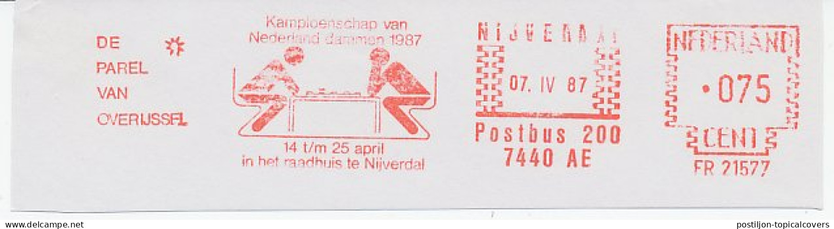 Meter Cut Netherlands 1987 Draughts - Dutch Championship 1987 - Unclassified