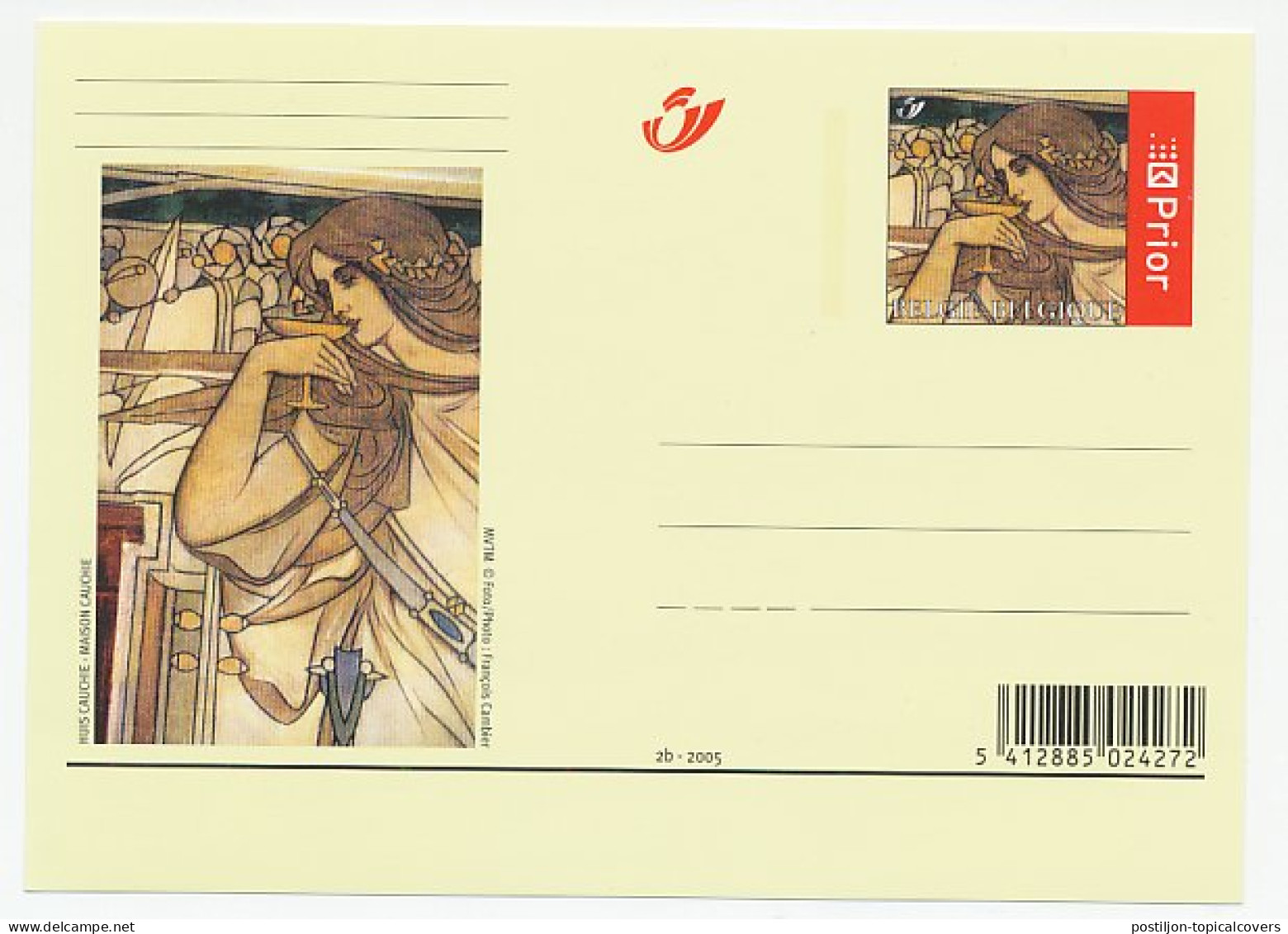 Postal Stationery Belgium 2005 Paul Cauchie - Art Nouveau - Sonstige & Ohne Zuordnung