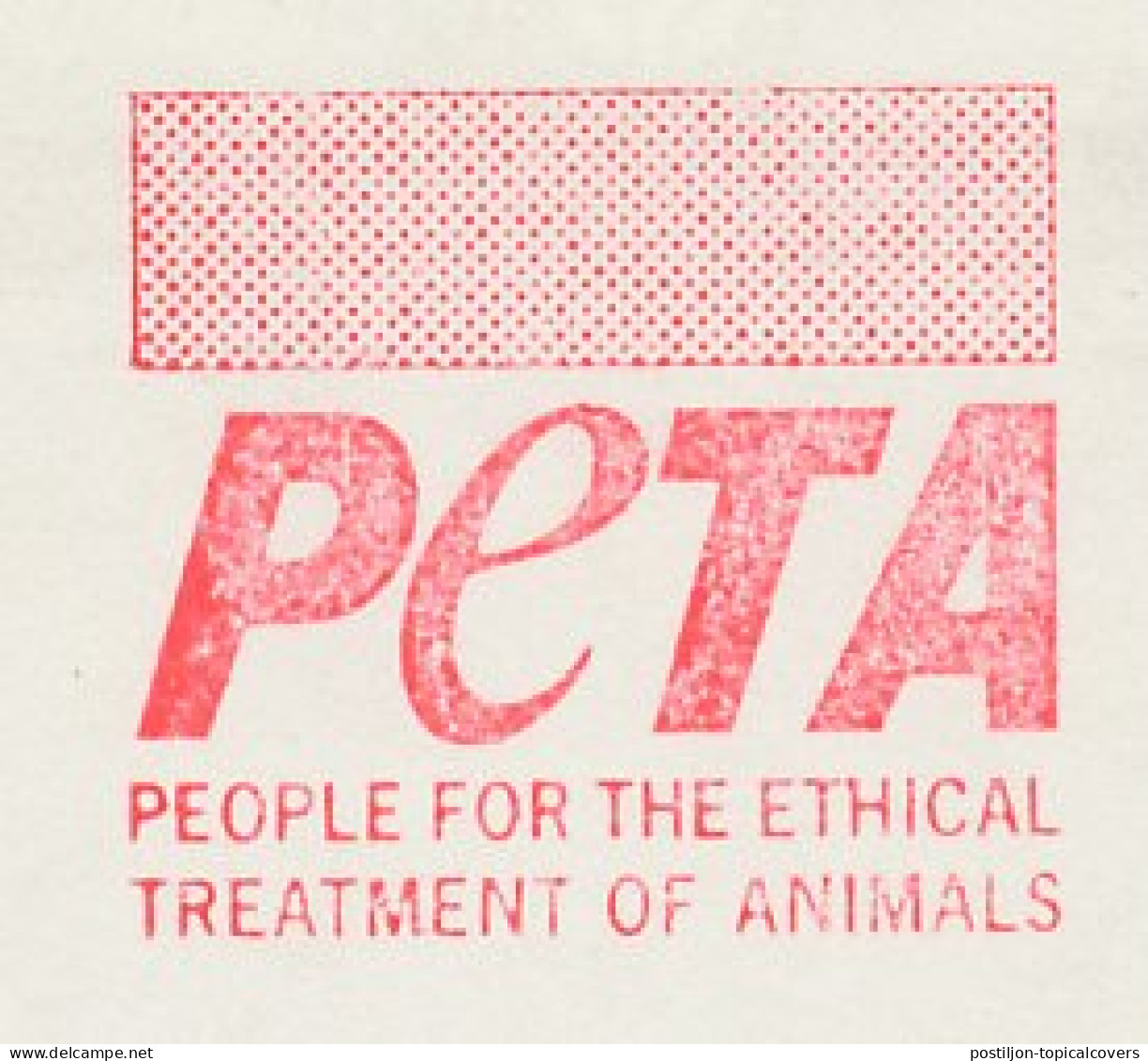 Meter Cut Netherlands 1997 PETA - People For The Ethical Treatment Of Animals - Sonstige & Ohne Zuordnung