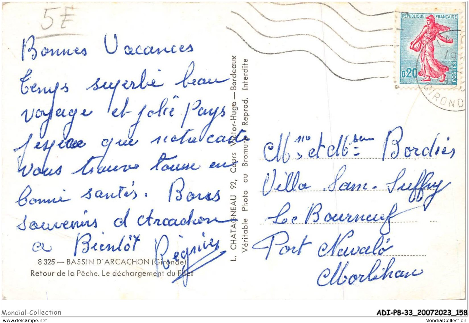 ADIP8-33-0718 - BASSIN D'ARCACHON - Retour De La Pêche - Le Déchargement Du Filet  - Arcachon