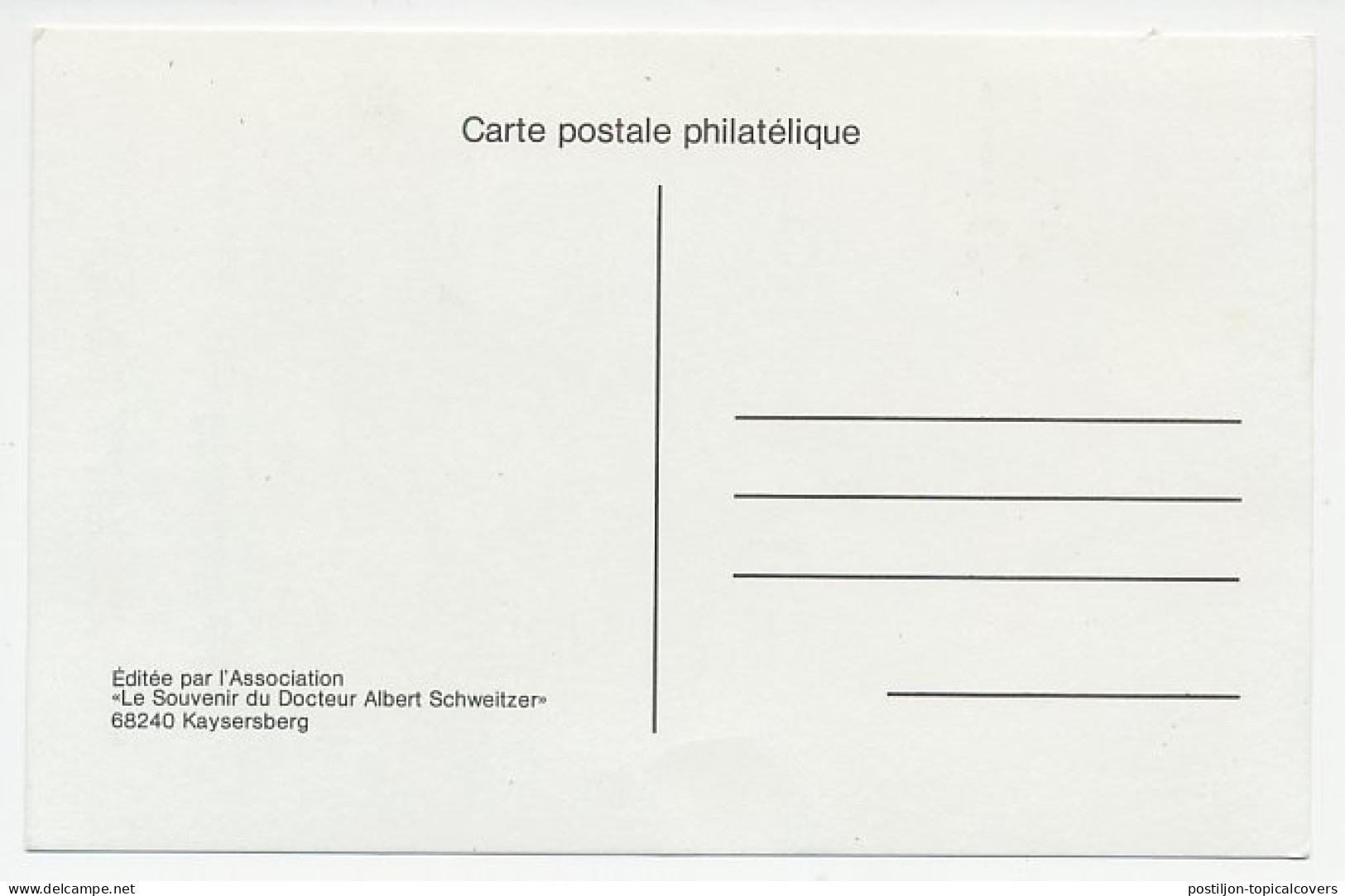 Maximum Card France 1965 Albert Schweitzer - Medicial Missionary - Sonstige & Ohne Zuordnung