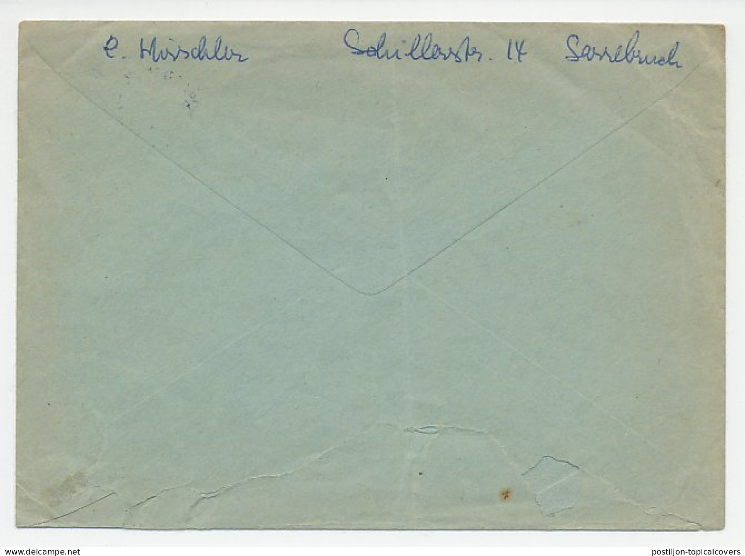 Cover / Postmark Germany / Saar 1955 Building Money Through Building Savings - Unclassified