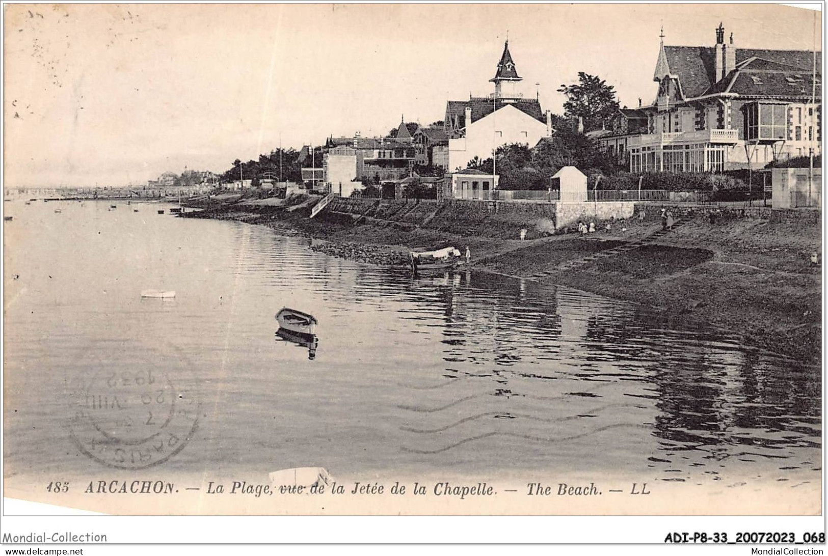 ADIP8-33-0673 - ARCACHON - La Plage Vue De La Jetée De La Chapelle  - Arcachon