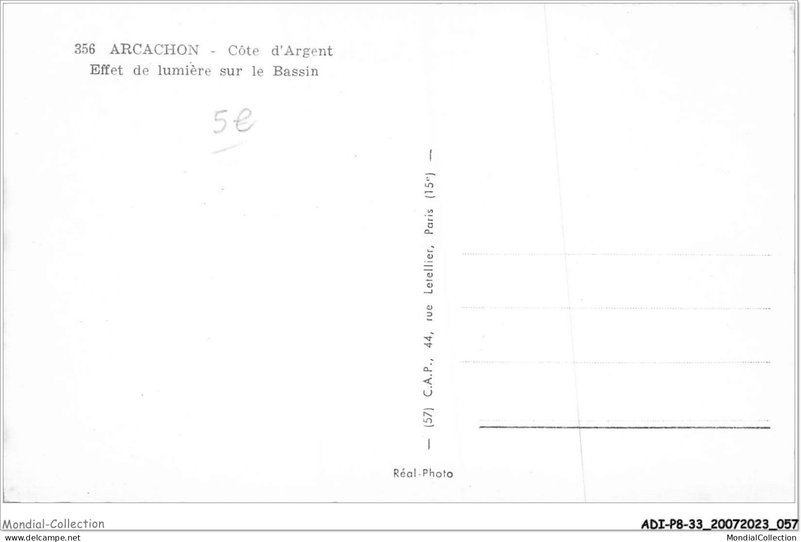 ADIP8-33-0667 - ARCACHON - Côte D'argent - Effet De Lumière Sur Le Bassin - Arcachon